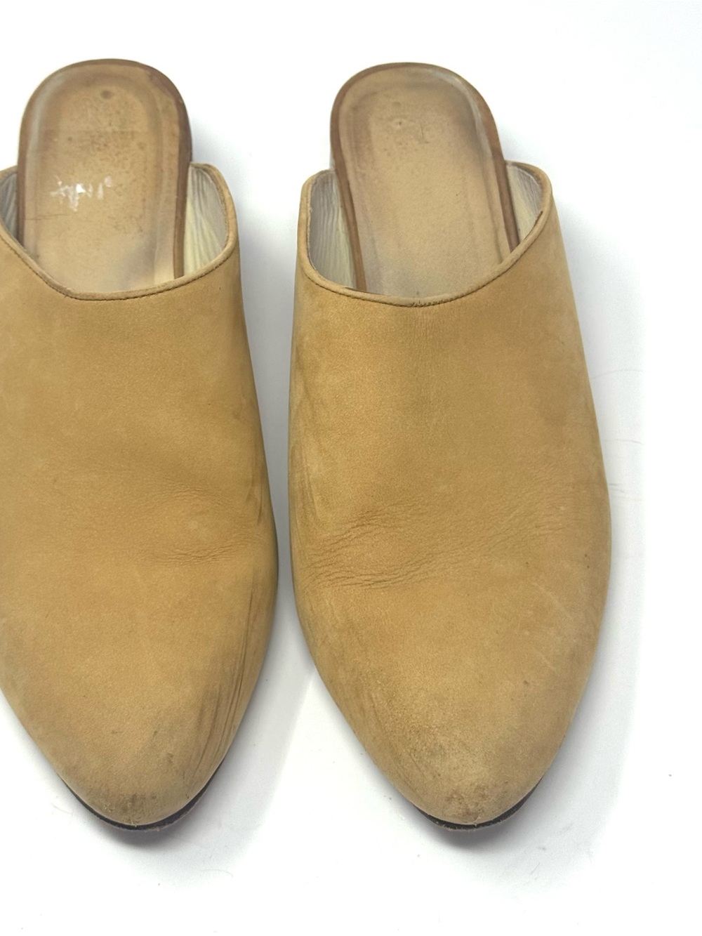 Nisolo Tan Leather All Day Mules Block Heel Slip On Women’s 8.5